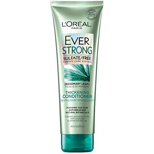 L’Oreal Paris EverStrong Thickening Sulfate Free Conditioner, Thickens + Strengthens, For Thin, Fragile Hair, with Rosemary Leaf, 8.5 Ounces (Packaging May Vary)