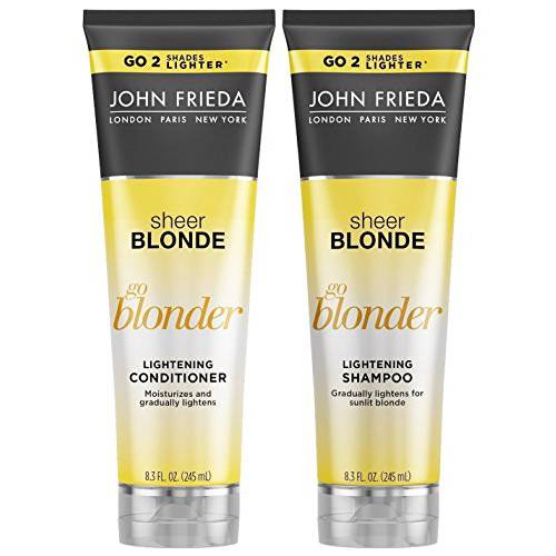 John Frieda Sheer Blonde Go Blonder Lightening Shampoo and Conditioner, New 8.3 Fluid Ounce