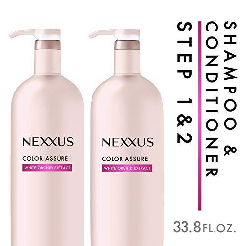 Nexxus Color Assure Shampoo and Conditioner for Color Treated Hair Color Assure Enhance Color Vibrancy for Up to 40 Washes, 33.8 Fl Oz (Pack of 2)