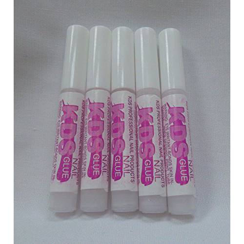 5 pcs KDS Nail Tip Glue - Adhesive Super Bond For Acrylic Nails Tips - 0.07 oz for each glue