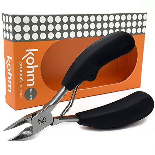 KOHM Podiatrist Toenail Clippers, Ingrown Toe Nail Clippers for Thick Nails - WHS-800 Large, Professional, Podiatrist, Heavy Duty Toenail Clippers for Seniors & Adults