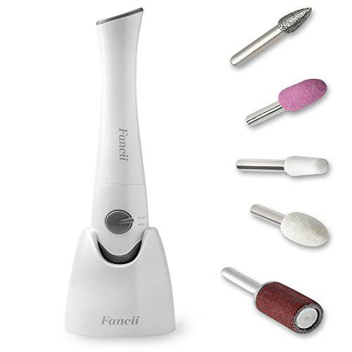 Fancii Professional Electric Manicure & Pedicure Nail File Set with Stand - The Complete Portable Nail Drill System with Buffer, Polisher, Shiner, Shaper and UV Dryer