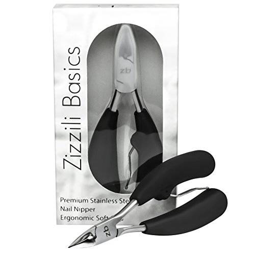 Zizzili Basics Toenail Clippers for Ingrown or Thick Toenails - Large Handle for Easy Grip + Sharp Stainless Steel - Best Nail Clipper & Pedicure Tool for Seniors - Maintain Healthy Nails with Ease