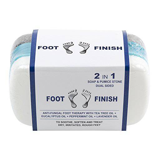 Athletes Foot Treatment Pumice Stone for Itchy Feet by Love Lori - 2 in 1 Tea Tree Oil Foot Soap and Callus Remover - Foot Scrubber Exfoliator
