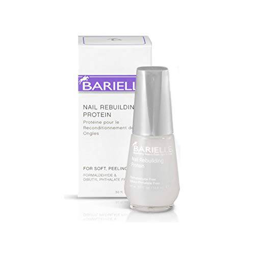 Barielle Nail Rebuilding Strengthening Protein .5 oz. - with Vitamin E & Hydrolyzed Wheat Protein, Treats Soft Thinning & Peeling Nails, Helps Repair Damage & Strengthens Nail, for Resilient & Healthy