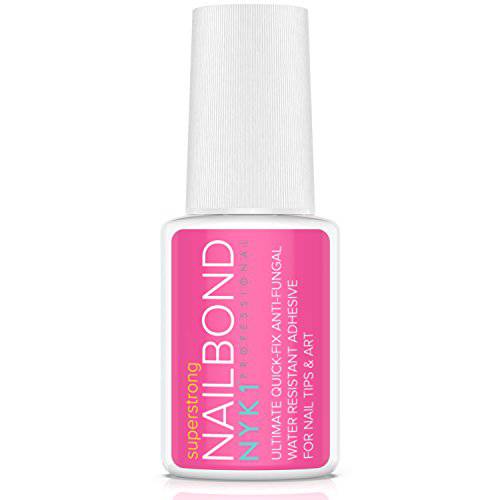 Super Strong Nail Glue for Acrylic Nails and Press on Nails - NYK1 Nail Bond Acrylic Nail Glue Adhesive, Perfect for False Acrylic Nail Art, Glitter, Diamantes, Gems, White Clear Tip Applications