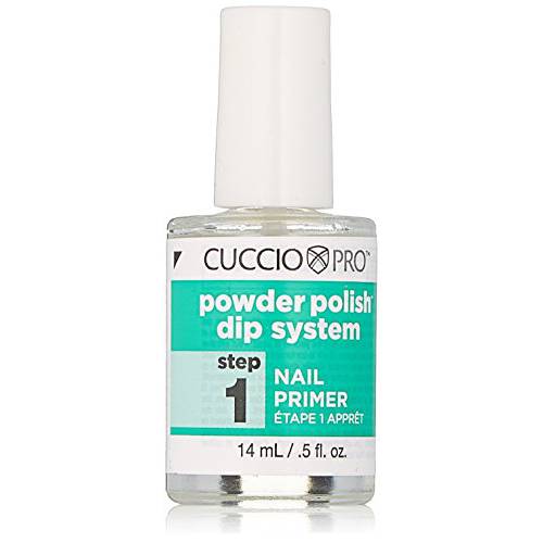 Cuccio Colour Powder Polish Dip System Step 1 - Specially Formulated Resins - Vibrant Finish With Flawless, Rich Color And Durability - Nail Polish Primer - 0.5 Oz