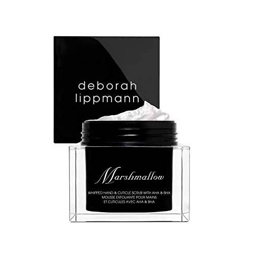 Deborah Lippmann Marshmallow Hand Exfoliator | Whipped Hand and Cuticle Scrub with AHA and BHA | Creamy Marshmallow Scent | 2.5 Oz