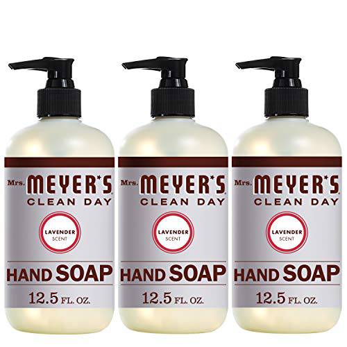 Mrs. Meyer’s Clean Day Liquid Hand Soap, Cruelty Free and Biodegradable Formula, Lavender Scent, 12.5 oz- Pack of 3