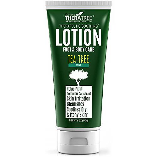 Tea Tree Oil Lotion with Neem Oil for Foot & Body - Helps Soothe Skin Irritation and Fight Body Odor - by Oleavine TheraTree
