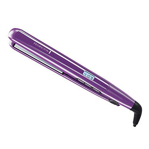 Remington S5500 1 Anti-Static Flat Iron with Floating Ceramic Plates and Digital Controls, Hair Straightener, Purple