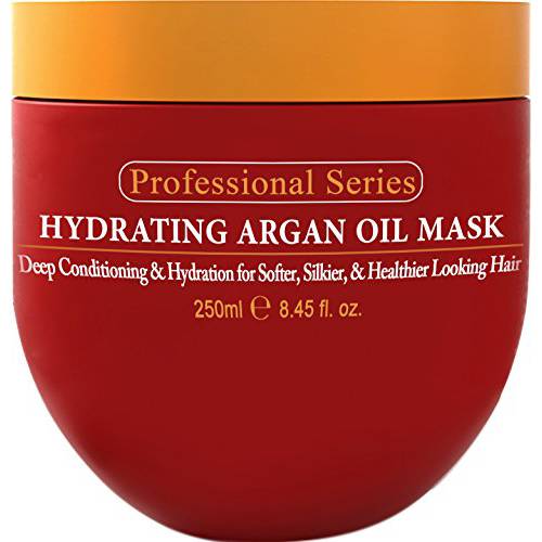Hydrating Argan Oil Hair Mask and Deep Conditioner By Arvazallia for Dry or Damaged Hair - 8.45 Oz