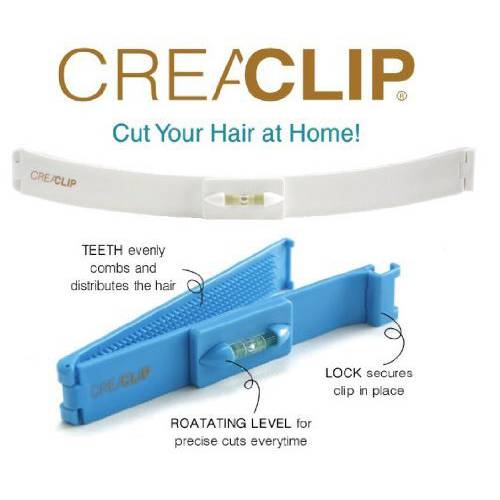 Original CreaClip Set Hair Cutting Tool - As Seen on Shark Tank - DIY Home Hair Cutting Kit Clips for Bangs, Layers, and Split Ends, Hair Cutting Guide (Set of 2)