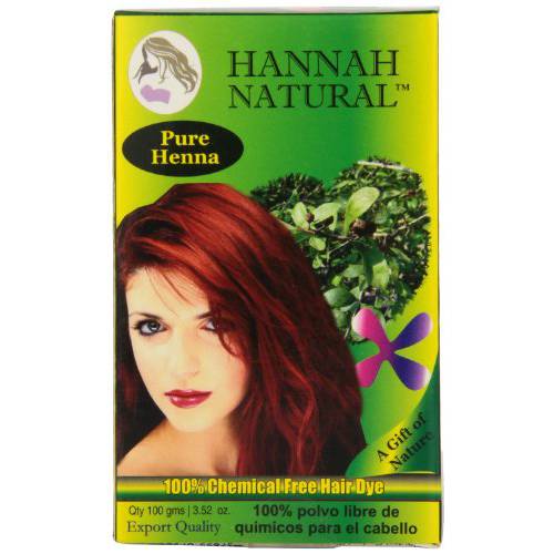 Hannah Natural 100% Pure Henna Powder, 100 Gram