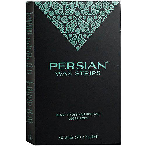 Persian Legs & Body Wax Strips (40 strips), Hair Removal Waxing Strips for Legs, Body, Bikini, Arms, Underarms with After care Oil, Pack of 1 (CSB)