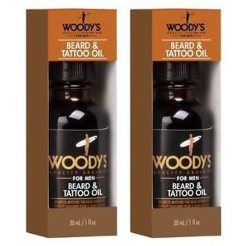 Woody’s Quality Grooming for Men Beard & Tattoo Oil, 2-Pack