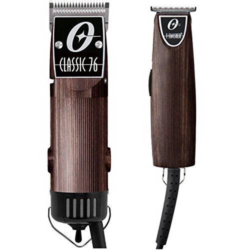 Oster Classic 76 Hair Clipper + T-Finisher Trimmer Limited Edition Woodgrain Pro Barber Wood Color