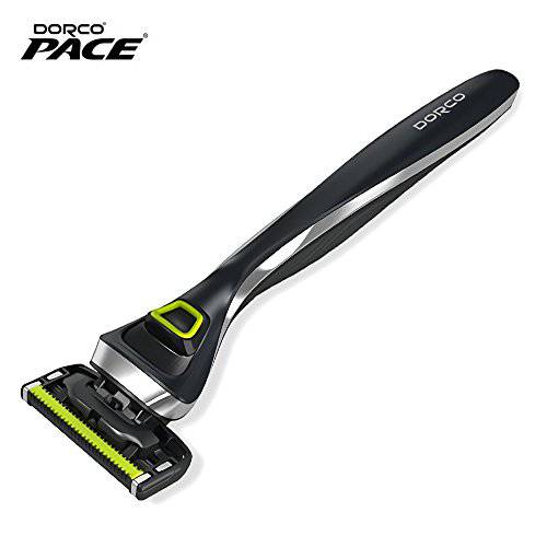 Dorco Pace 5 - Five Blade Razor System with Trimmer (1Handle + 2Cartridges)