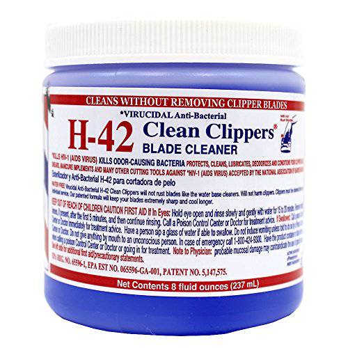 H-42 Clean Clippers Blade Cleaner Virucidal Anti-Bacterial 8oz