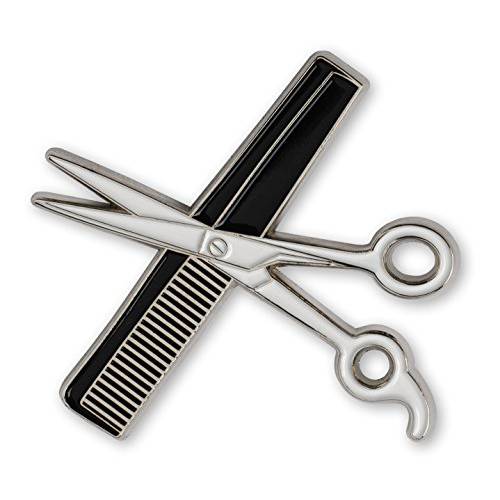 MD Barber Shear & Comb Lapel Pin