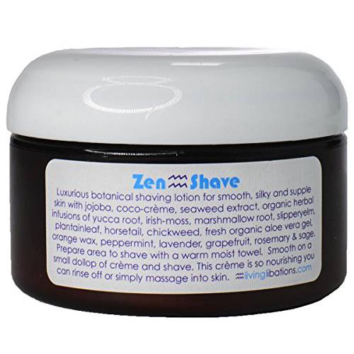 Living Libations - Organic / Wildcrafted Zen Shave Lotion (4 oz / 120 ml)