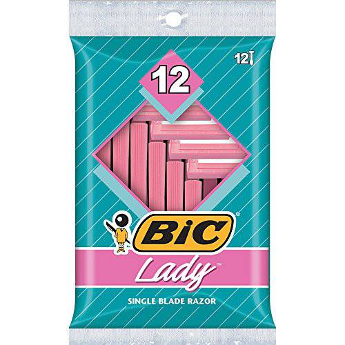 BIC Lady Shaver Women’s Disposable Razor, 12 Count