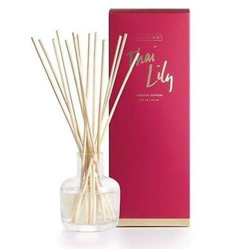 Illume Thai Lily Scented Oil, Glass and Reed Diffuser, 3oz.