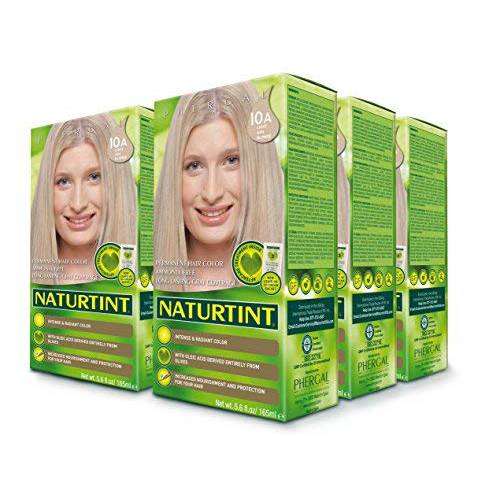 Naturtint Permanent Hair Color 10A Light Ash Blonde (Pack of 6), Ammonia Free, Vegan, Cruelty Free, up to 100% Gray Coverage, Long Lasting Results
