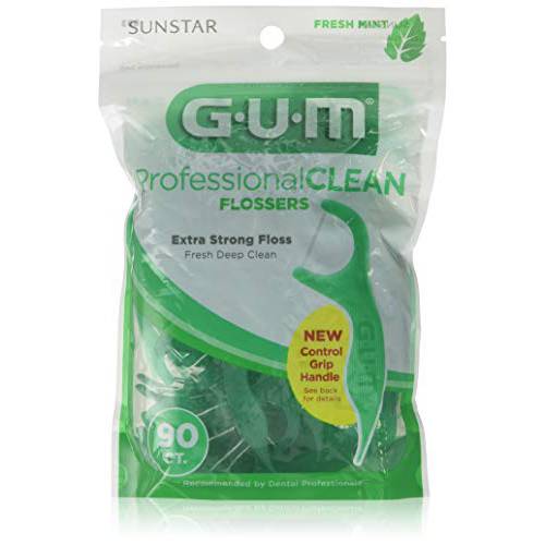 Gum Professional Clean Flossers, Fresh Mint 90 ea (Pack of 2)
