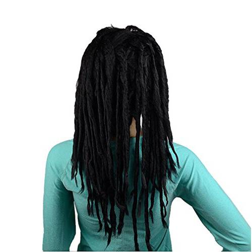 Premade Synthetic Cosplay Reggae Dreadlocks Wig African American Wigs (Black wig)