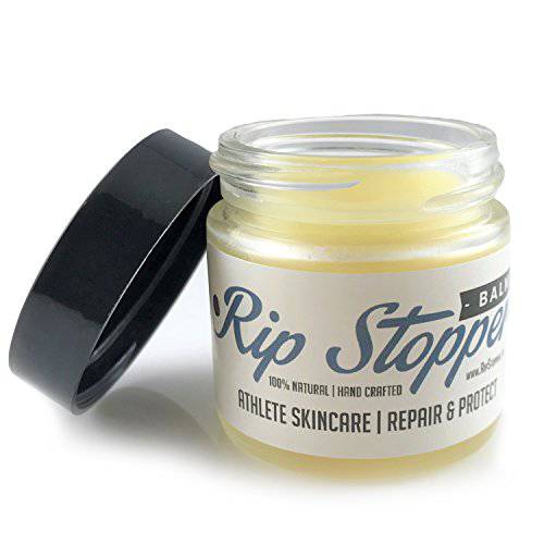 Rip Stopper Skin Balm for Athletes 1oz | Repair & Prevent Rips, Tears & Blisters | 100% Natural | Promote Healing Damaged, Dry or Cracked Hands & Fingers | Gymnastics, Climbing, Weightlifting, Rowing