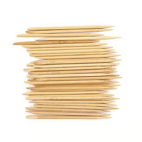 BambooMN 11cm 4mm Nail Cuticle Pushers/Cuticle Remover, Bamboo Wooden Stick, 20 Pieces | Great for DIY Wedding Nails