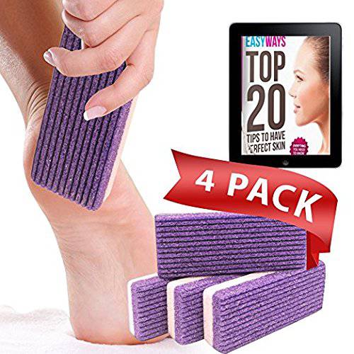 Love Pumice 2 in 1 Pumice Stone for Feet, Hands and Body, (Pack of 4)
