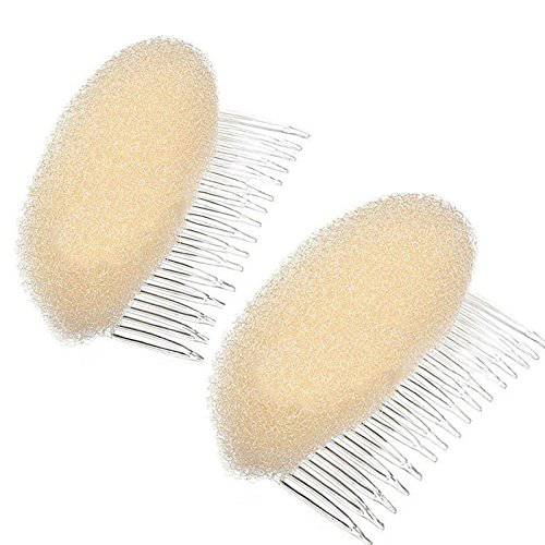 AnHua®2PCS Charming BUMP IT UP Volume Inserts Do Beehive hair styler Tool Hair Comb Black/Brown colors for choose Hot (Beige)