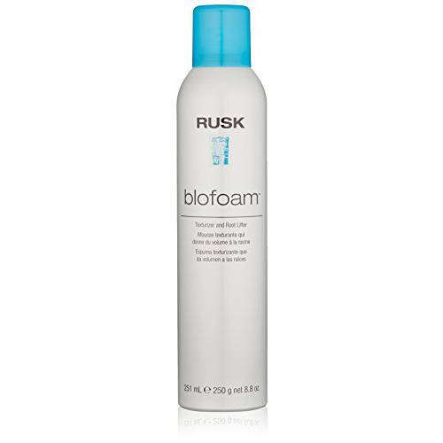 RUSK Designer Collection Blofoam Extreme Texture and Root Lifter, 8.8 Oz, Spray-On Texturizing Foam with Gel-Like Consistency, Root Lifter and Curl Amplifier