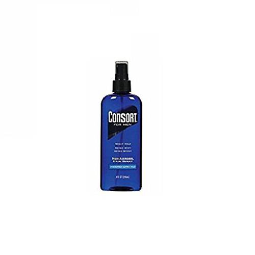 Consort Hair Spray for Men, Extra Hold, Unscented, Non-Aerosol - 8 oz(Pack of 4)
