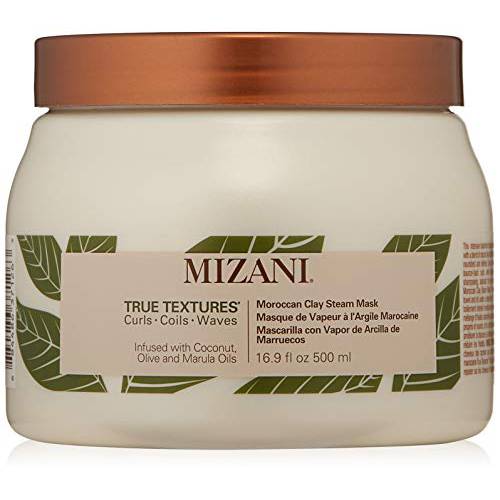 MIZANI True Textures Moroccan Clay Steam Mask | Deeply Conditions & Nourishes | with Coconut Oil | for Curly Hair | 16.9 Fl Oz