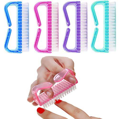 Nail Brush, Nail Hand Scrubbing Cleaning Brush 4 Pieces by Coopache (Multicolor)