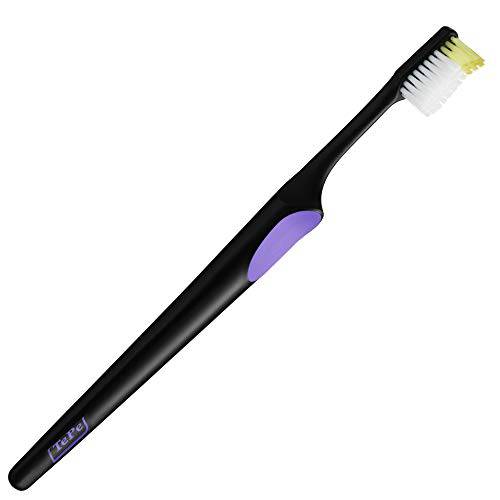 TEPE Nova Medium Firm Toothbrush for Adults with Tapered Head, Angled Neck, and Thumb Grip, Pack of 1