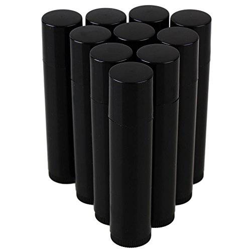 25Pcs 5G 5ML Empty Plastic Lip Balm Tubes Containers Lip Gloss Storage Container (Black)