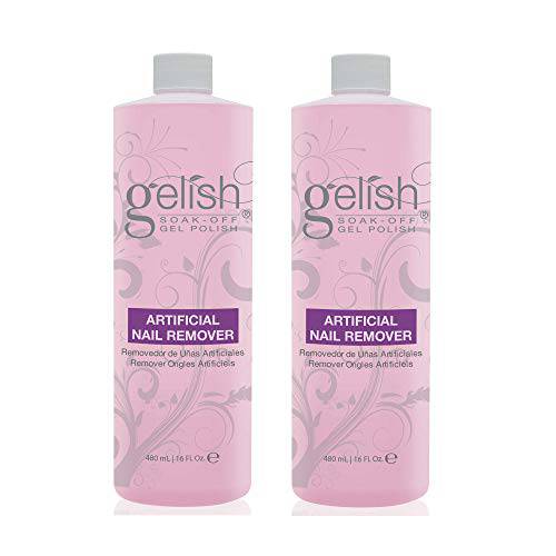 Gelish NEW Artificial Refill Soak Off Gel Nail Polish Remover 480mL (2 Pack)