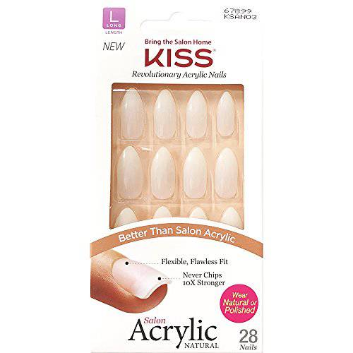 KISS Salon Acrylic Natural Nails KSAN (1 PACK, KSAN03)