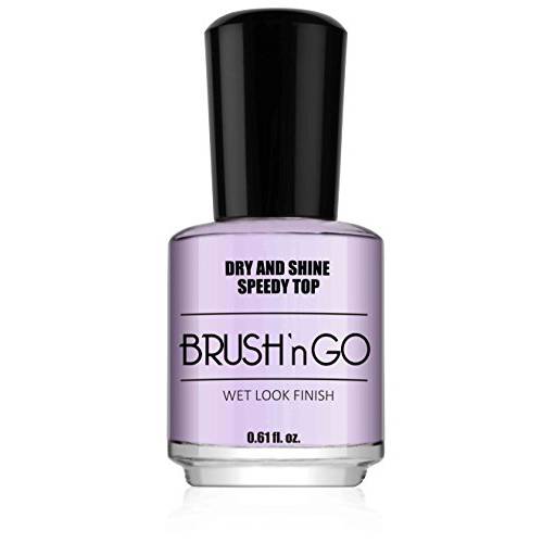 duri Brush’n GO Fast Dry and Shine Speedy Top Coat - Shiny Manicure, Protect Nails from Smudging, Hydrate, Nourish Cuticles, Non Chipping