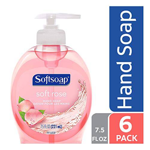 Softsoap Liquid Hand Soap, Soft Rose - 7.5 Fl Oz (Pack of 6)