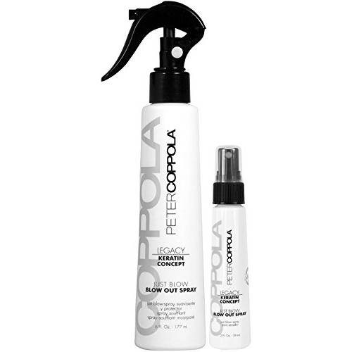 PETER COPPOLA Blow Out Spray Travel Size Duo (6 oz with 2 oz) - Perfect Blowouts - Long Lasting Hair Spray - Heat Protector Spray - Smooth Frizz Hair - Travel Size