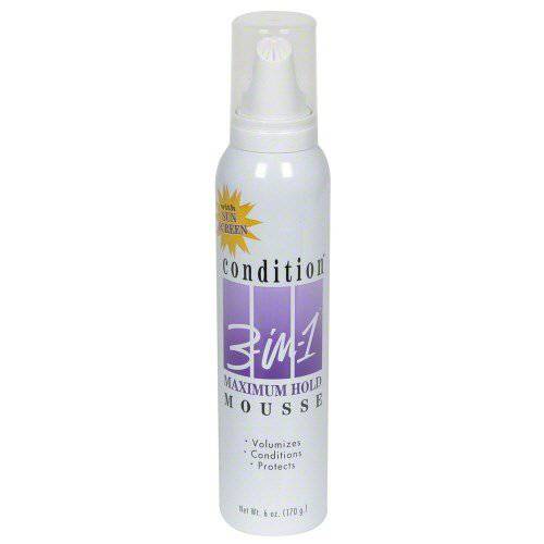 Condition 3-N-1 Mousse 6 Ounce Maximum With Sunscreen (177ml) (6 Pack), (SG_B00OQKBET6_US)