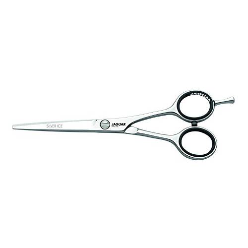 Jaguar Shears White Line Silver Ice 5.5 Inch Professional, Ergonomic, Steel Hair Cutting & Trimming Scissors for Salon Stylists, Beauticians, Hair Dressers and Barbers, Made in Germany