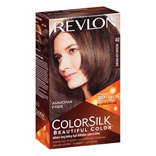 Revlon ColorSilk Hair Color 40 Medium Ash Brown 1 Each (Pack of 6)