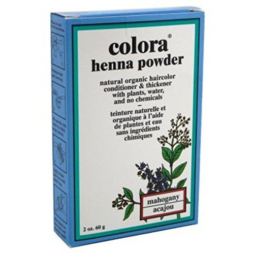 Colora Henna Powder Hair Color Mahogany, 2 Ounce (Pack of 3)
