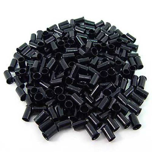 500 PCS 3.5 mm Black Color Copper Tubes Beads Locks Micro Rings for I Tipped Human Hair Extensions